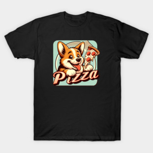 Funny Pizza Cute Corgi Dog Lover T-Shirt