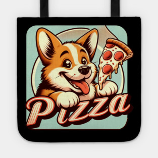 Funny Pizza Cute Corgi Dog Lover Tote
