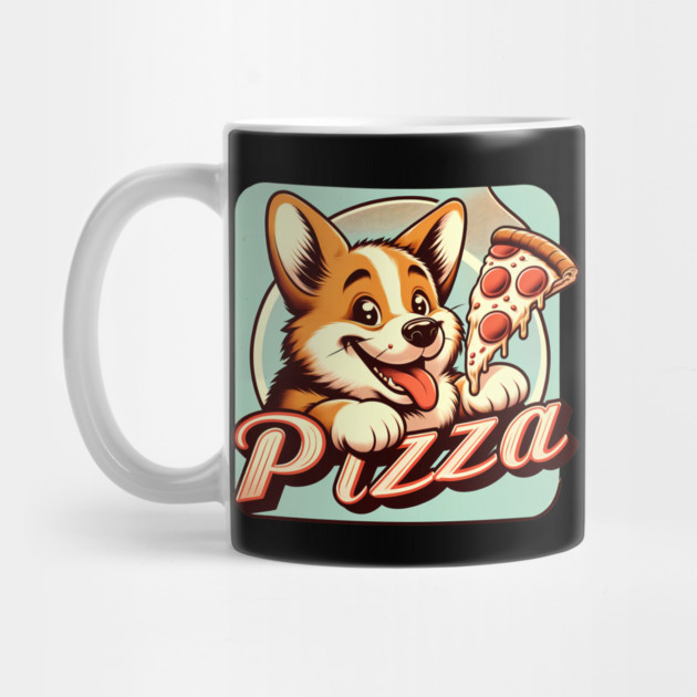Funny Pizza Cute Corgi Dog Lover by logiamerch