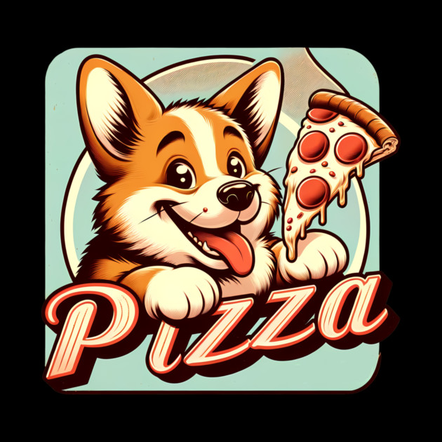Funny Pizza Cute Corgi Dog Lover by logiamerch