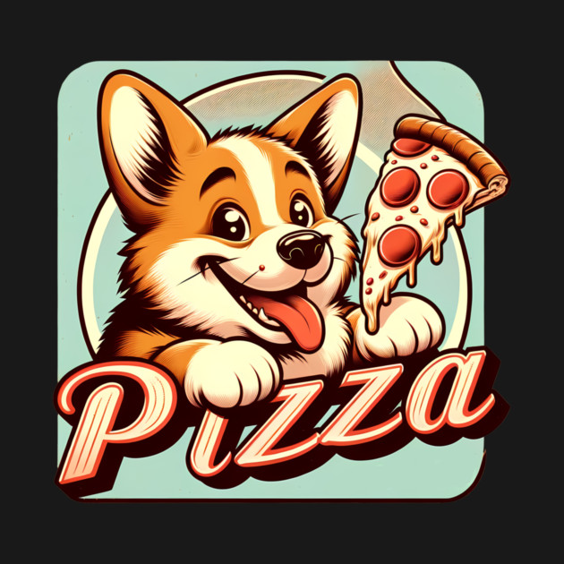 Funny Pizza Cute Corgi Dog Lover by logiamerch