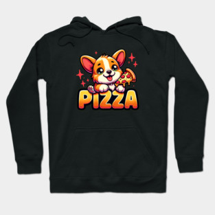 Funny Pizza Cute Corgi Dog Lover Hoodie
