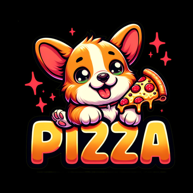 Funny Pizza Cute Corgi Dog Lover by logiamerch