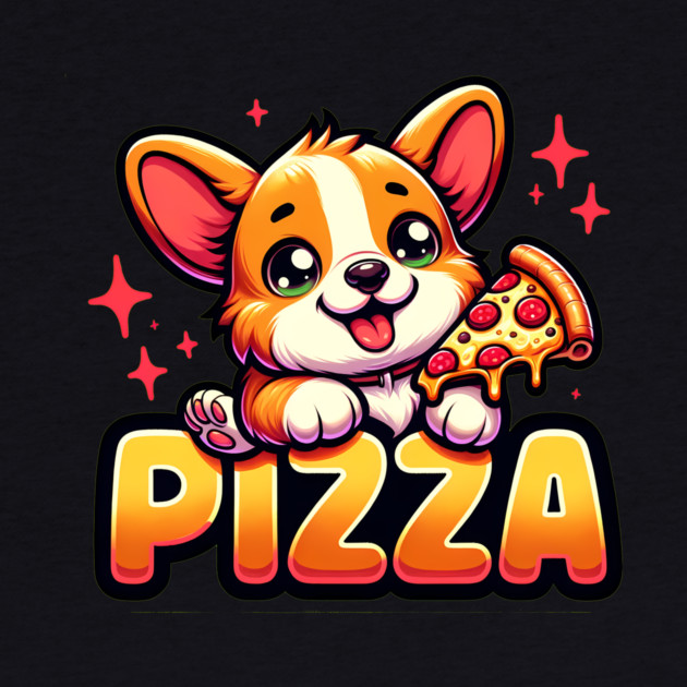 Funny Pizza Cute Corgi Dog Lover by logiamerch