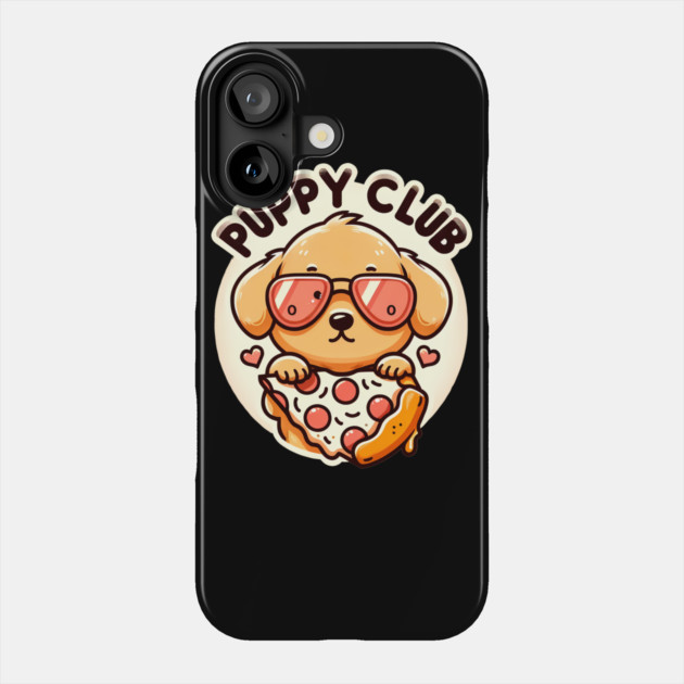 Funny Pizza Cute Dog Lover, Puppy Club Phone Case by logiamerch
