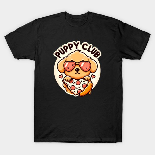 Funny Pizza Cute Dog Lover, Puppy Club T-Shirt by logiamerch