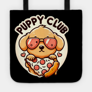 Funny Pizza Cute Dog Lover, Puppy Club Tote