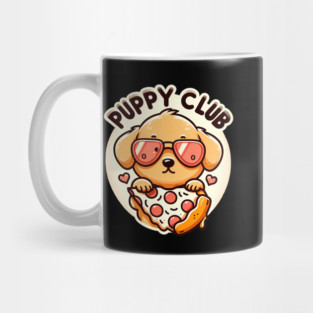 Funny Pizza Cute Dog Lover, Puppy Club Mug