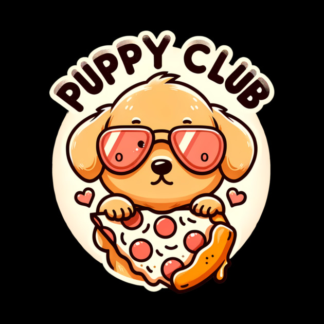 Funny Pizza Cute Dog Lover, Puppy Club by logiamerch