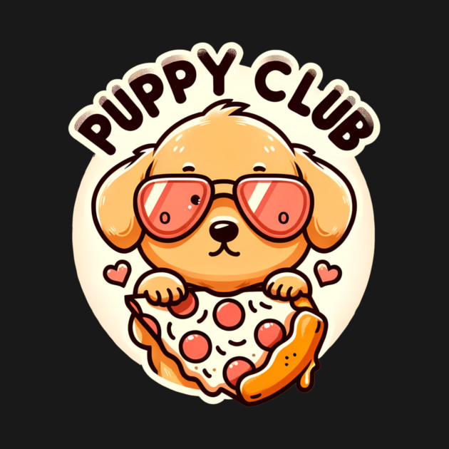Funny Pizza Cute Dog Lover, Puppy Club by logiamerch