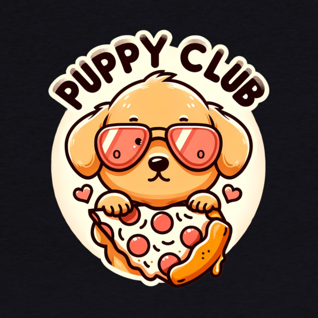 Funny Pizza Cute Dog Lover, Puppy Club by logiamerch
