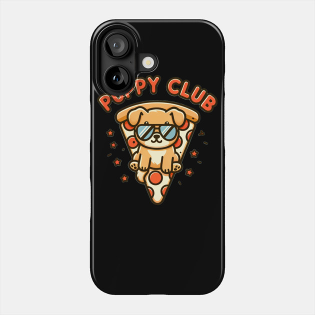 Funny Pizza Cute Puppy Dog Lover Phone Case by logiamerch
