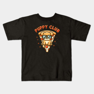 Funny Pizza Cute Puppy Dog Lover Kids T-Shirt