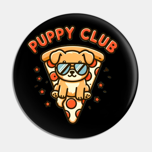Funny Pizza Cute Puppy Dog Lover Pin by logiamerch