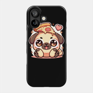 Pizza Cute Pug Dog Lover Phone Case