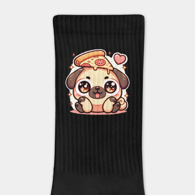 Pizza Cute Pug Dog Lover by logiamerch