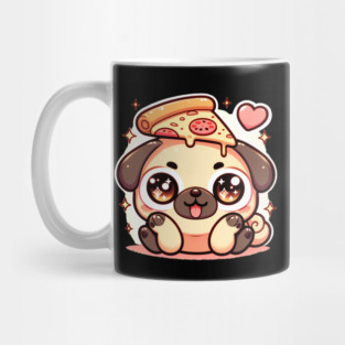 Pizza Cute Pug Dog Lover Mug