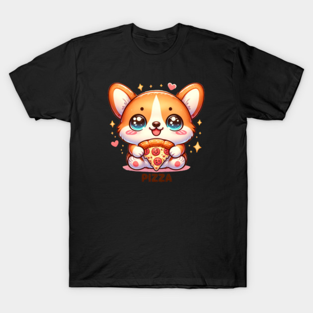 Funny Pizza CuteCorgi Dog Lover T-Shirt by logiamerch