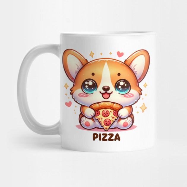 Funny Pizza CuteCorgi Dog Lover by logiamerch