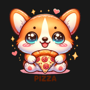 Funny Pizza CuteCorgi Dog Lover T-Shirt