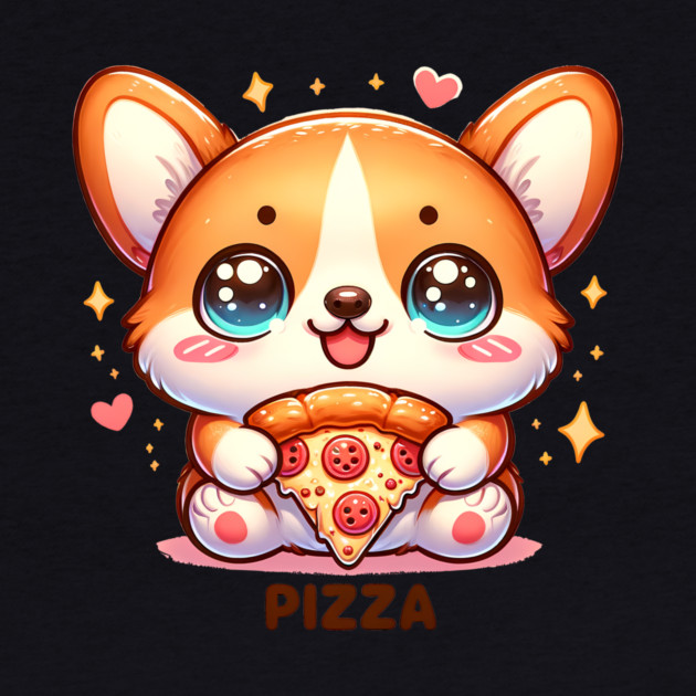Funny Pizza CuteCorgi Dog Lover by logiamerch
