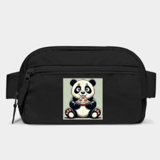 Cute Panda Bear Eating Pizza Bag