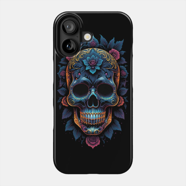Sugar Skull 4 Phone Case by Grave Digs