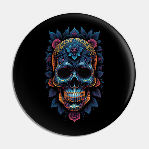Sugar Skull 4 Pin by Grave Digs