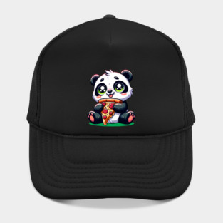 Cute Panda Bear Eating Pizza Hat