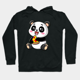 Cute Panda Bear Eating Pizza Hoodie