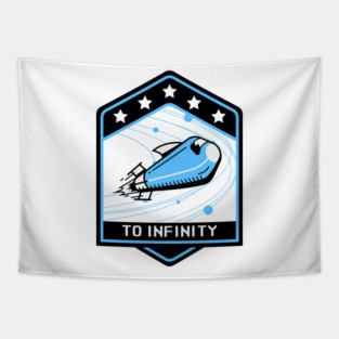 To Infinity Spaceship Space Tapestry