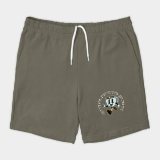 Funny Hebrew Coffee Blessing Retro Vibes for Jewish Coffee Lovers Shorts
