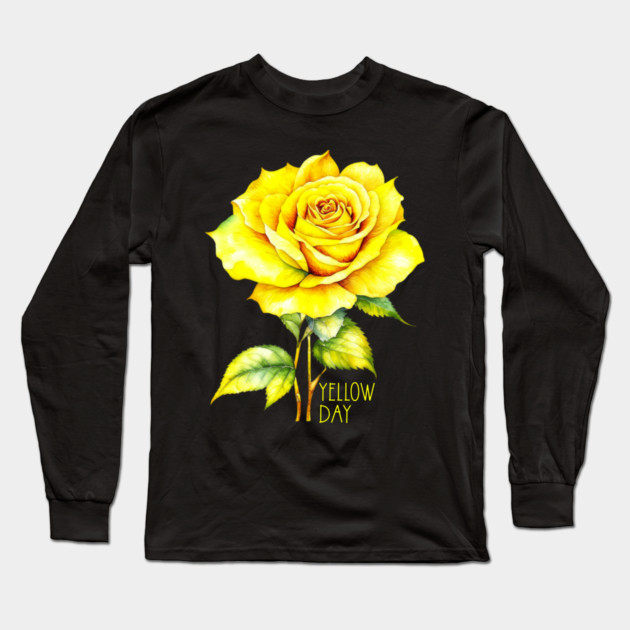 Yellow Day Rose Day Long Sleeve T-Shirt by HolidayBug