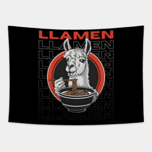 LLAMEN: The Ultimate Ramen-Loving Llama Tapestry