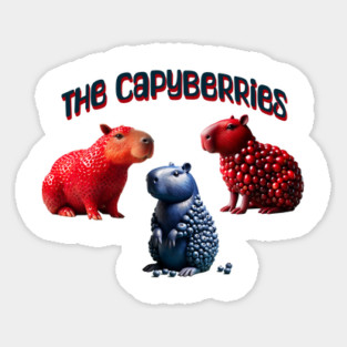 Presenting The CapyBerries, Capybara-Fruit Mashups Sticker