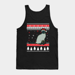 Siamese Cat Ugly Christmas Tank Top