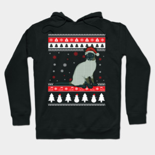 Siamese Cat Ugly Christmas Hoodie