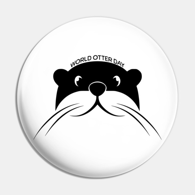 World Otter Day Pin by HolidayBug