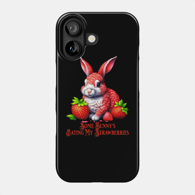 Strawberry Bunny Phone Case by HolidayBug