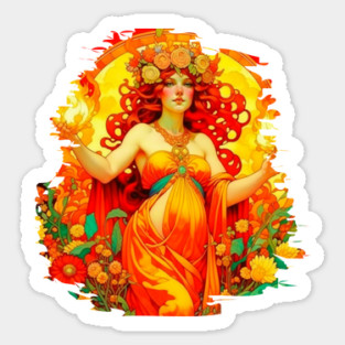 Art Nouveau Beltane Celtic Spring Sticker