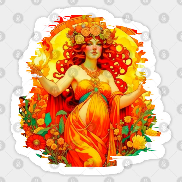 Art Nouveau Beltane Celtic Spring Sticker by HolidayBug