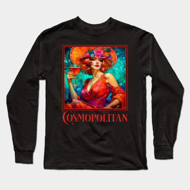 Art Nouveau Cosmopolitan Long Sleeve T-Shirt by HolidayBug
