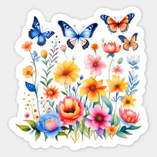 Spring May Flowers Sticker