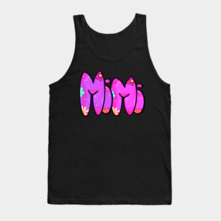 Mimi Top 10 best personalised gifts - Mimi - personalised,personalized custom name with flowers Tank Top