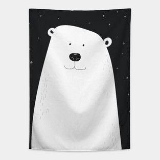Polar Bear Cartoon Tapestry