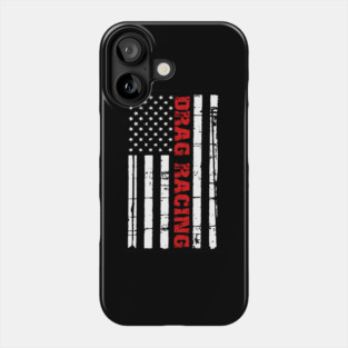 Drag Racing Flag Street Drag Outlaws American Phone Case