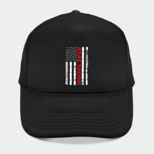 Drag Racing Flag Street Drag Outlaws American Hat