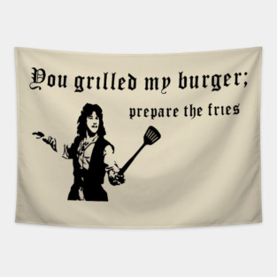 Inigo Montoya Burger Tapestry
