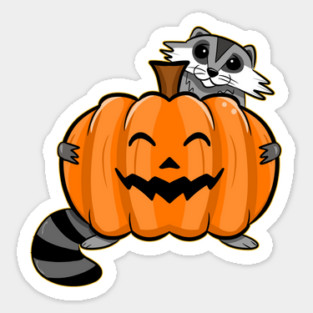 JACK-O-LANTERN RACCOON Magnet