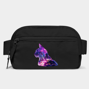 Cat and city double exposure effect Bag